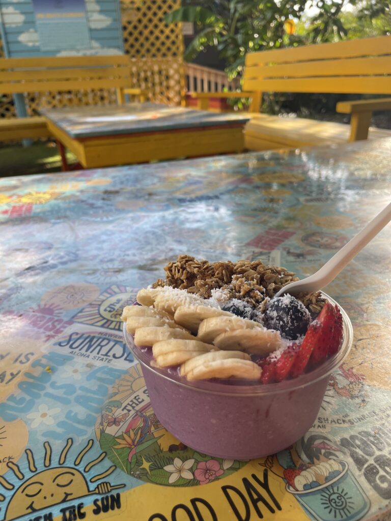Acai bowl from Sunrise Shack